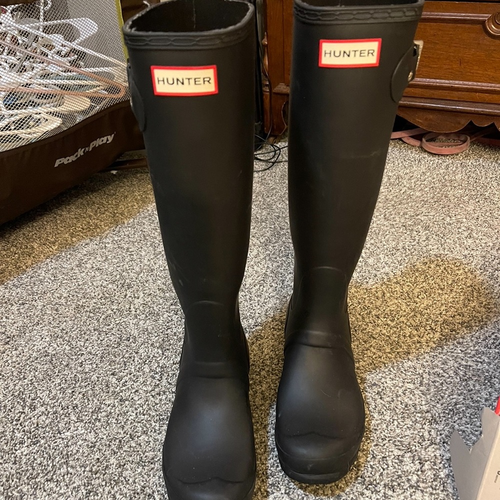 Hunter boots and socks